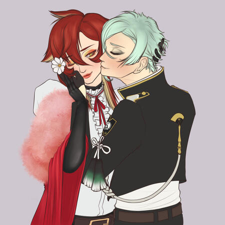 Takemi and Hizamaru (@Xenolis_122 on Twitter)